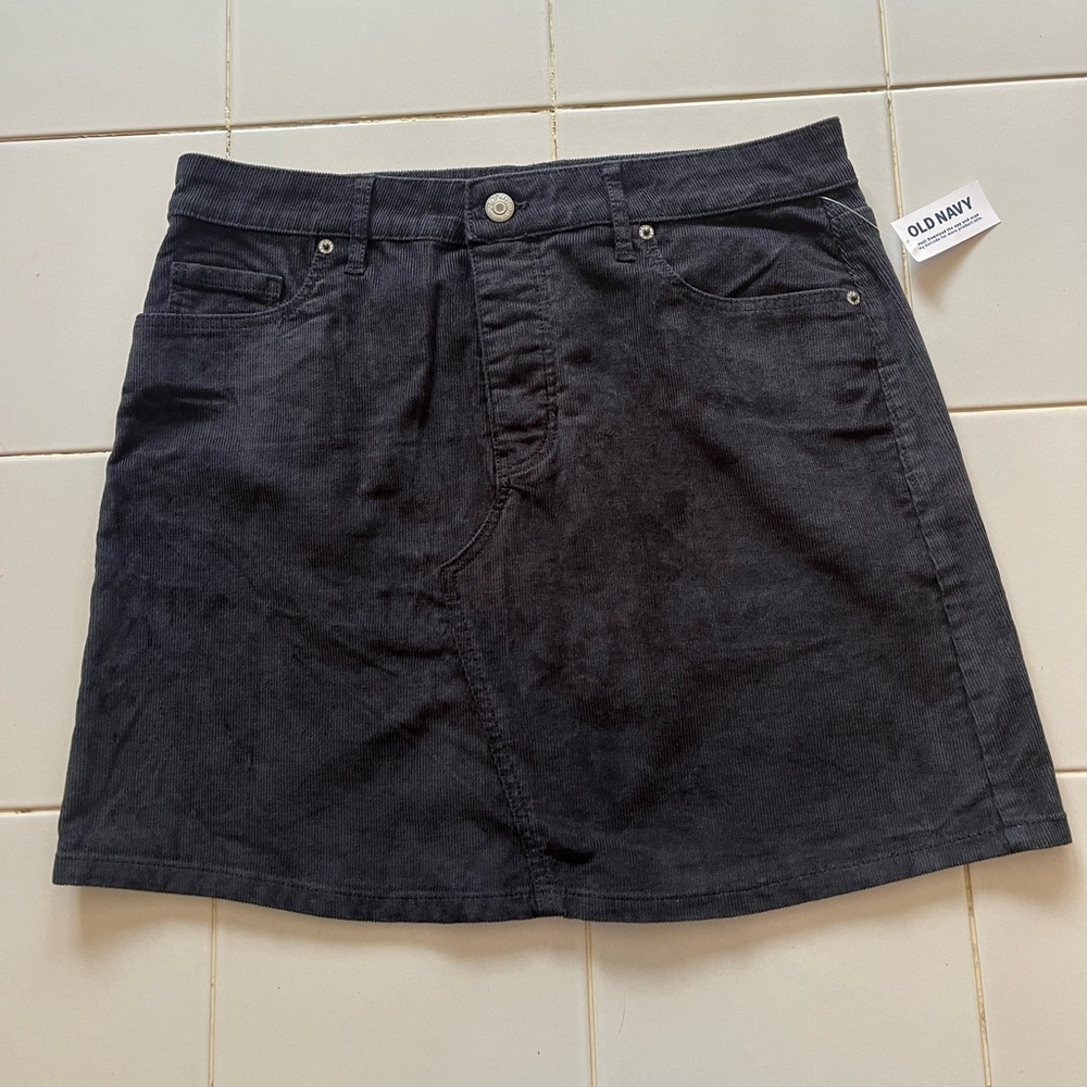 Old Navy Corduroy Mini Skirt in Navy